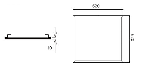 40W LEDVISION™ Panel 62x62cm nicht dimmbar