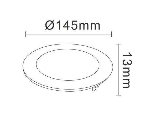 9W LEDVISION™ Flat Panel Round Ø 14.5cm