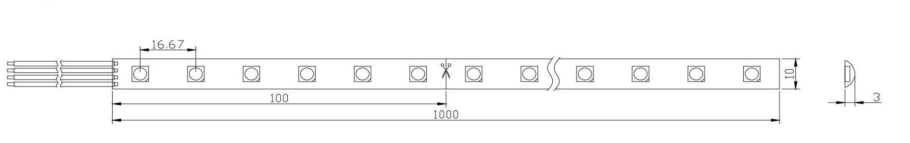 14.4 W/Meter LEDVISION™ Stripes IP67